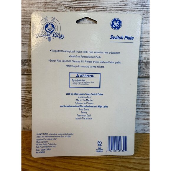 Looney Tunes Bugs Bunny GE Switch Plate NOS - Picture 2 of 3